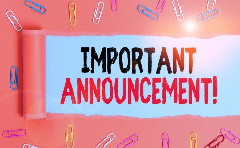 Important announcement!