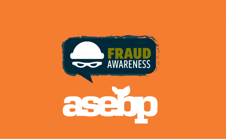Orange version of ASEBP&#039;s custom illustration for fraud awareness campaign